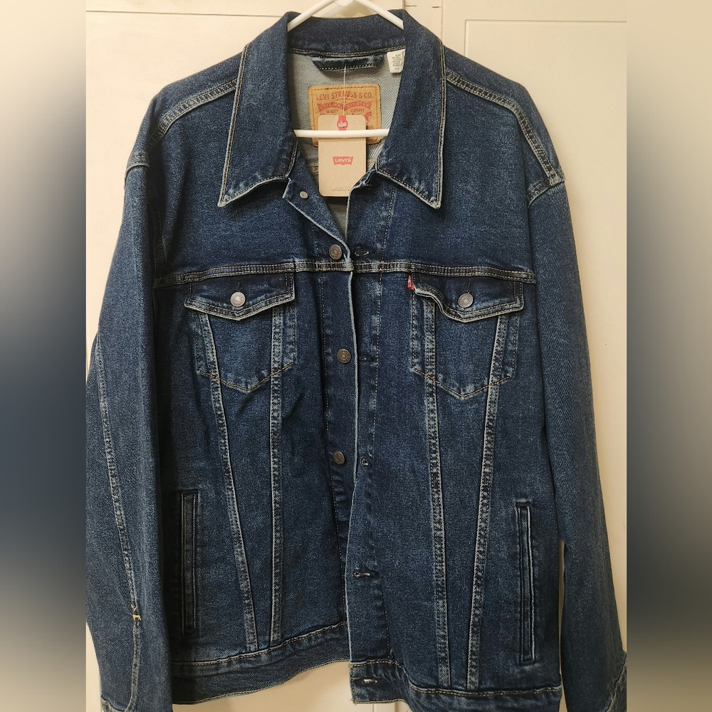Levi's Men's Dark Blue Denim Jacket Men-s Size XXL.  NWOT